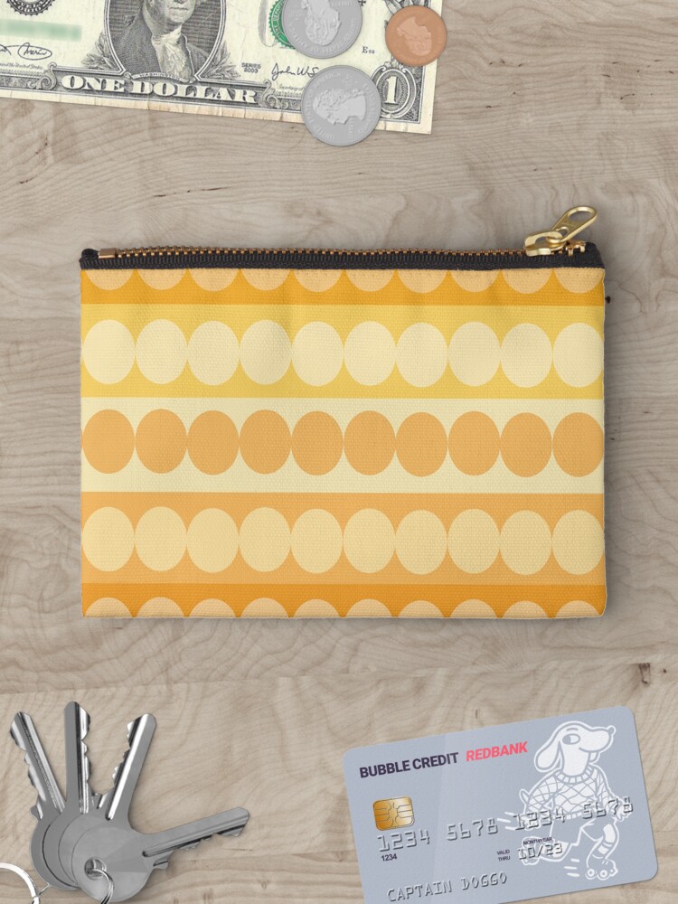 Thumbnail 3 of 4, Zipper Pouch, Geometric Pattern Orange Circles designed and sold by CarlaBaremb.