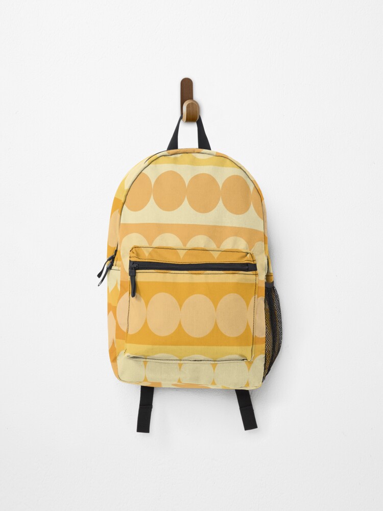 Thumbnail 1 of 3, Backpack, Geometric Pattern Orange Circles designed and sold by CarlaBaremb.