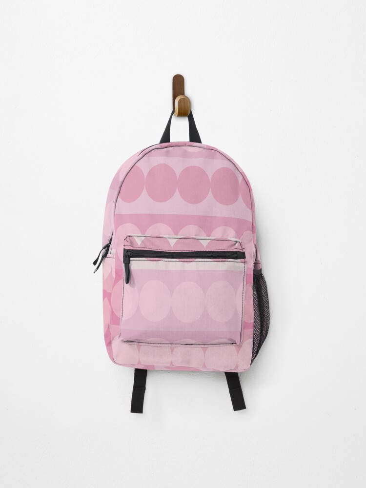 Thumbnail 1 of 3, Backpack, Geometric Pattern Pink Circles designed and sold by CarlaBaremb.