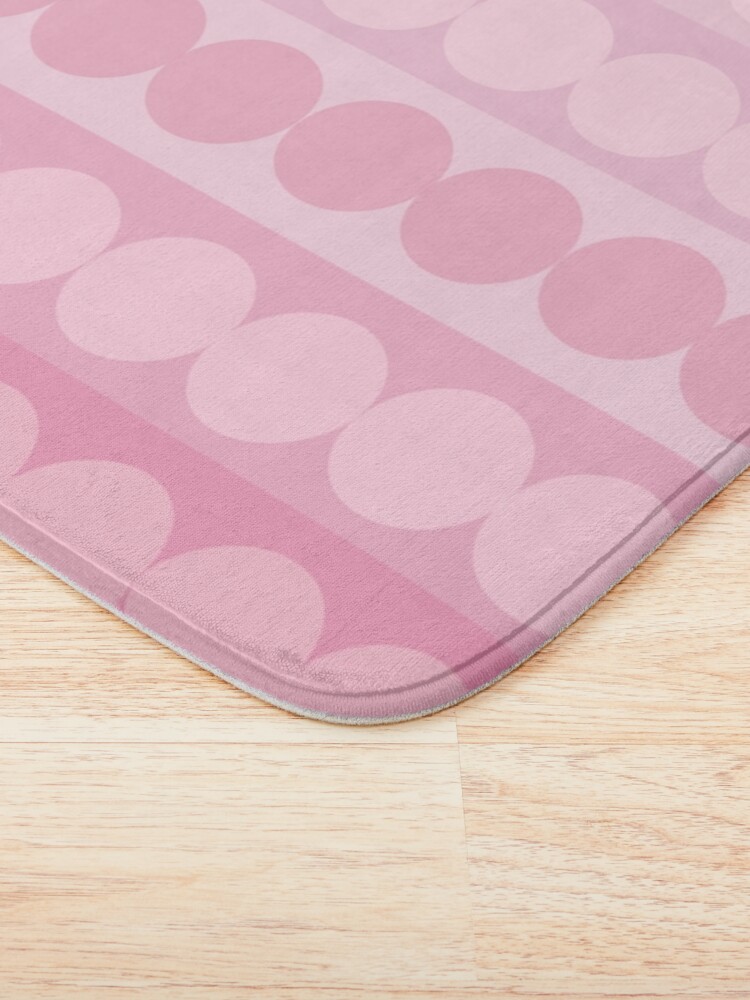 Thumbnail 3 of 6, Bath Mat, Geometric Pattern Pink Circles designed and sold by CarlaBaremb.