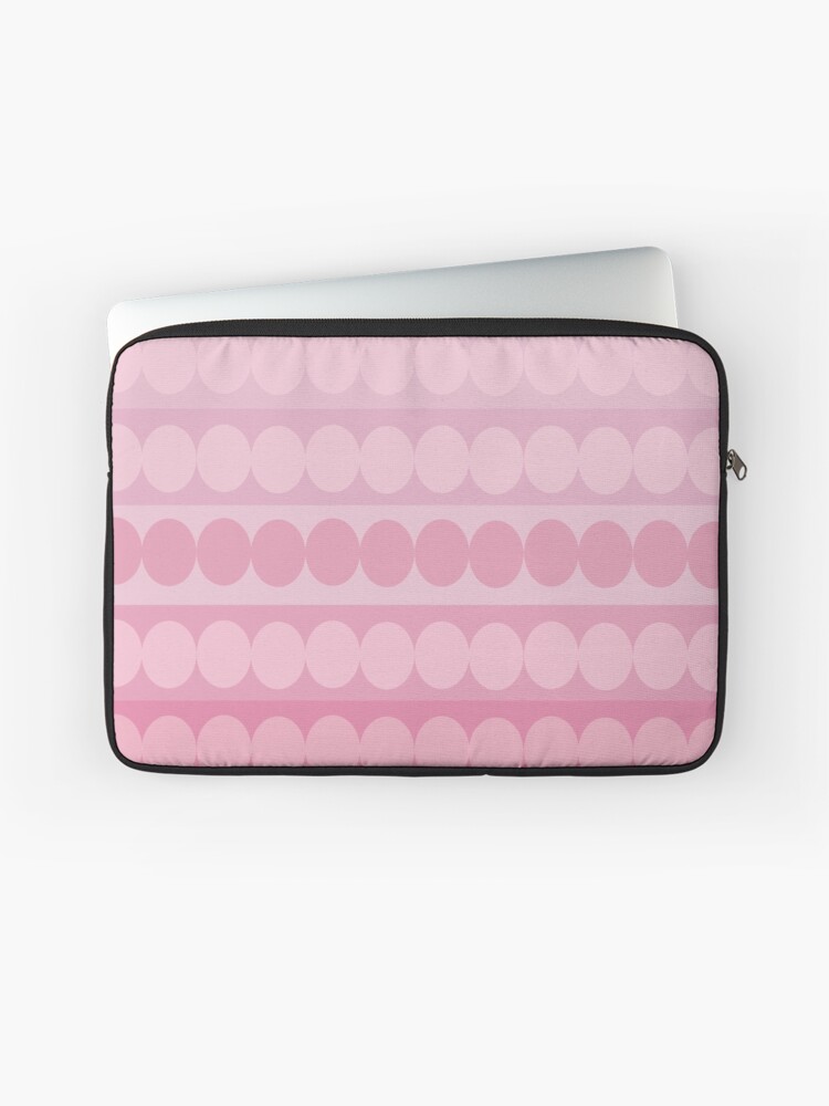 Thumbnail 1 of 2, Laptop Sleeve, Geometric Pattern Pink Circles designed and sold by CarlaBaremb.