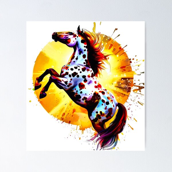 Aperçu de l'œuvre Appaloosa Mustang créée et vendue par NEUMANN ArtWear Boutique.