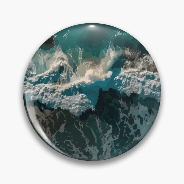 Item preview, Green Ocean Waves designed and sold by Vector Scout Lab.