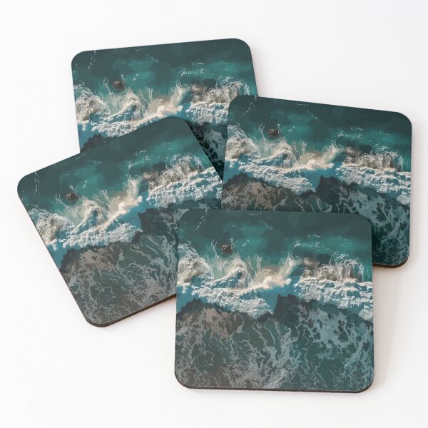 Item preview, Green Ocean Waves designed and sold by Vector Scout Lab.