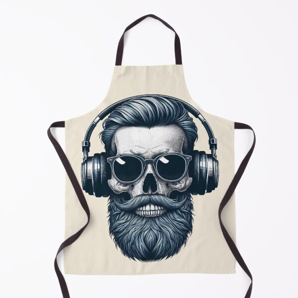 Item preview, Skull wearing Headphones #2 designed and sold by elektronen.