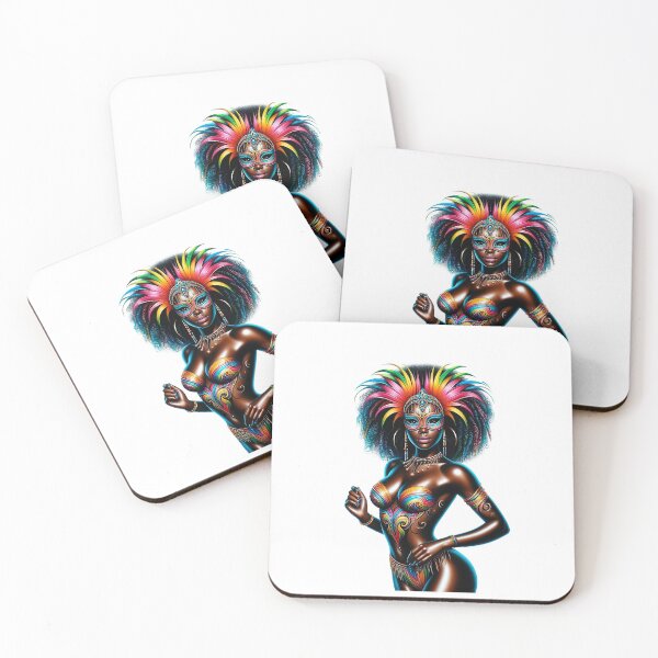 Item preview, Carnival Woman, Mardi Gras Black Woman, Afro American Girl, Mardi Gras Parade, Mardi Gras Party. designed and sold by gabrielakrall.