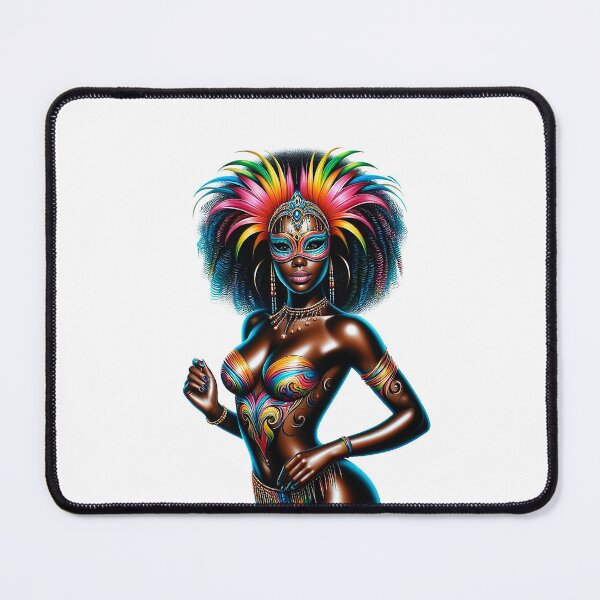 Item preview, Carnival Woman, Mardi Gras Black Woman, Afro American Girl, Mardi Gras Parade, Mardi Gras Party. designed and sold by gabrielakrall.