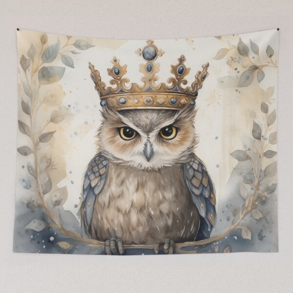 Item preview, the Owl with Crown designed and sold by WarmHeartedArt.