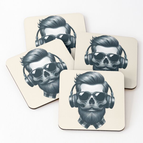 Item preview, Skull wearing Headphones #3 designed and sold by elektronen.