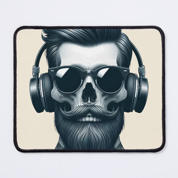 Item preview, Skull wearing Headphones #3 designed and sold by elektronen.