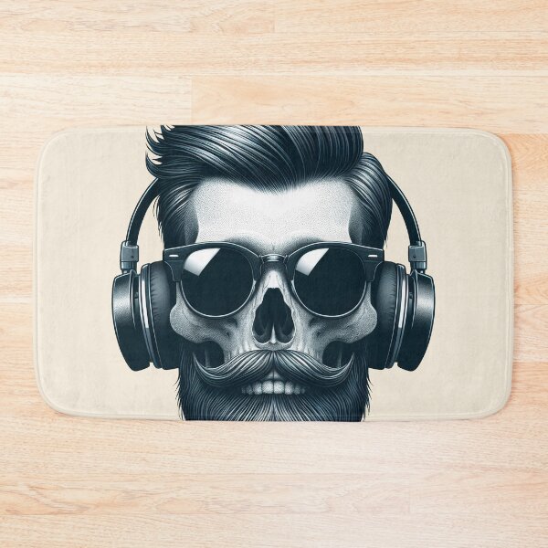 Item preview, Skull wearing Headphones #3 designed and sold by elektronen.
