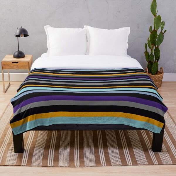 Item preview, Playful Stripes Purple Orange and Cyan Pattern designed and sold by CarlaBaremb.