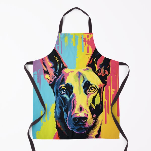 Item preview, belgian malinois dog portraits drawing. animal colorful. Animal throw pillow.  designed and sold by formform.
