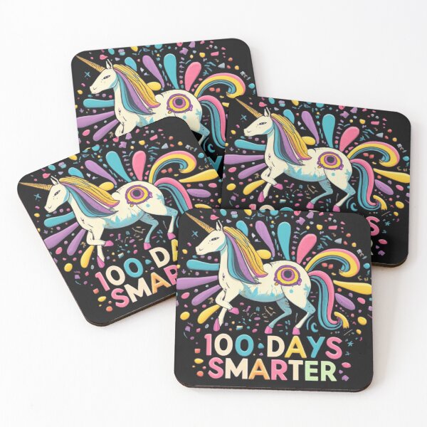 Item preview, Unicorn 100 days smarter Psychedelic Splatter designed and sold by Pawel Oska.