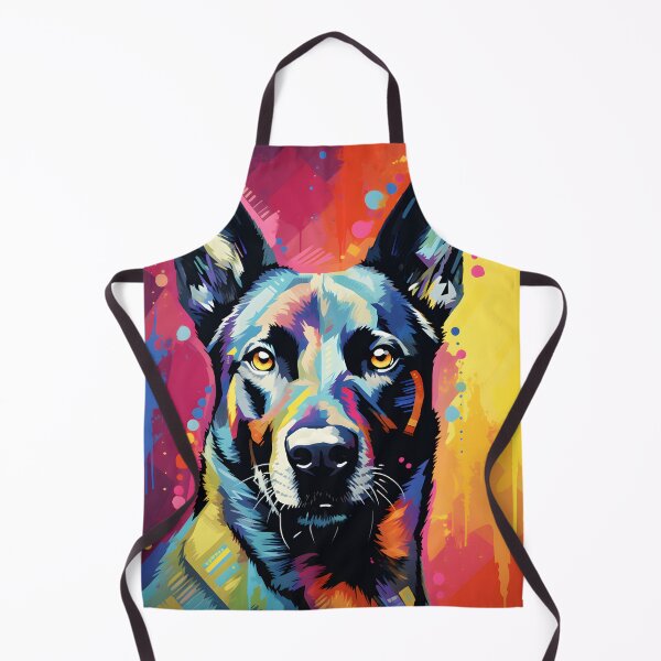 Item preview, belgian malinois dog portraits drawing. animal colorful. Animal throw pillow.  designed and sold by formform.