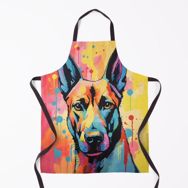 Item preview, belgian malinois dog portraits drawing. animal colorful. Animal throw pillow.  designed and sold by formform.