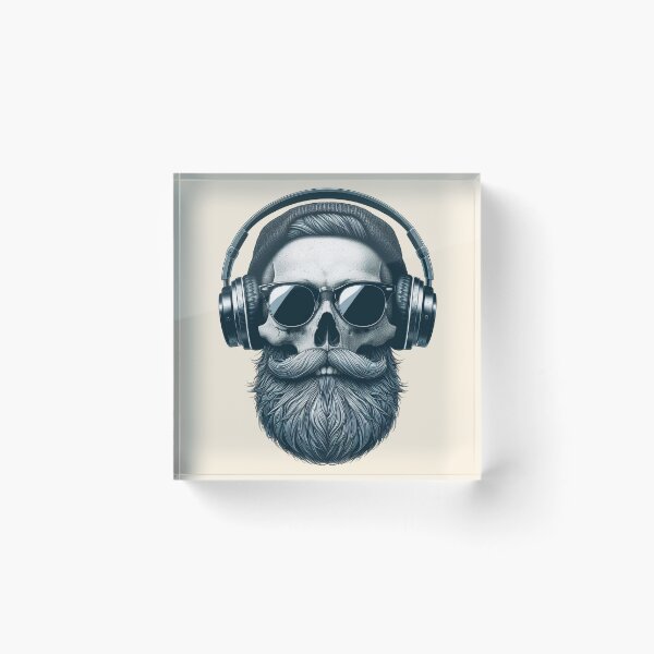 Item preview, Skull wearing Headphones #4 designed and sold by elektronen.