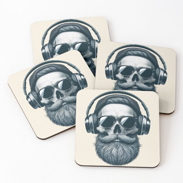 Item preview, Skull wearing Headphones #4 designed and sold by elektronen.