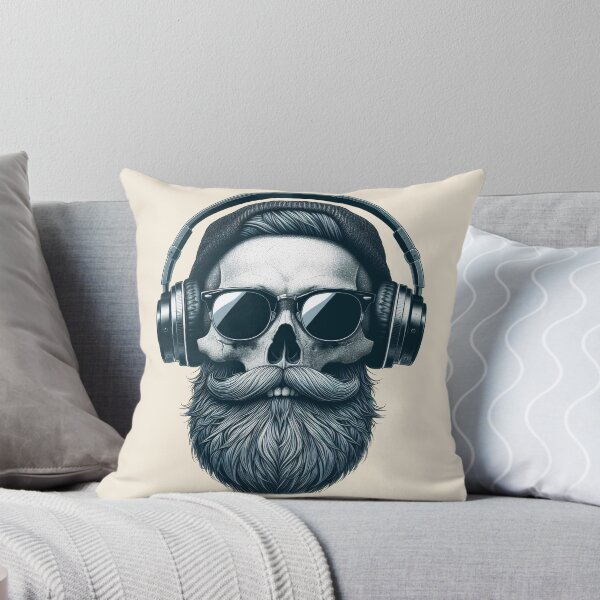 Item preview, Skull wearing Headphones #4 designed and sold by elektronen.