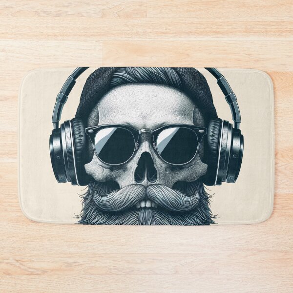 Item preview, Skull wearing Headphones #4 designed and sold by elektronen.