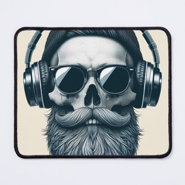 Item preview, Skull wearing Headphones #4 designed and sold by elektronen.