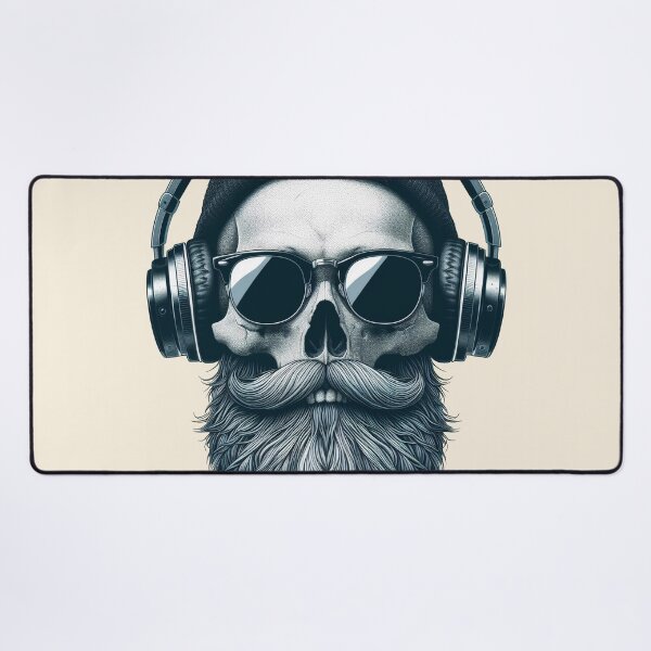 Item preview, Skull wearing Headphones #4 designed and sold by elektronen.