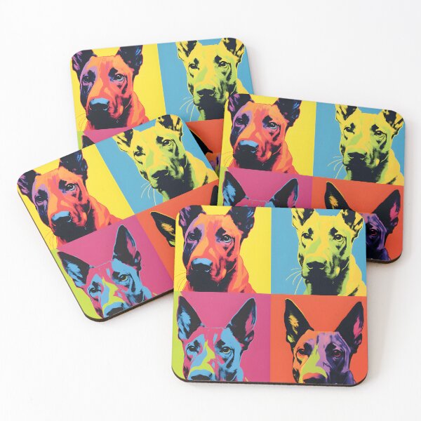 Item preview, belgian malinois dog portraits drawing. animal colorful. Animal throw pillow.  designed and sold by formform.