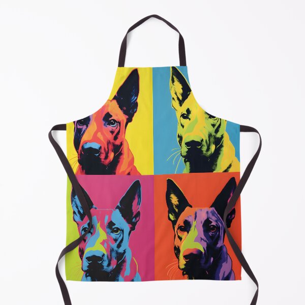 Item preview, belgian malinois dog portraits drawing. animal colorful. Animal throw pillow.  designed and sold by formform.