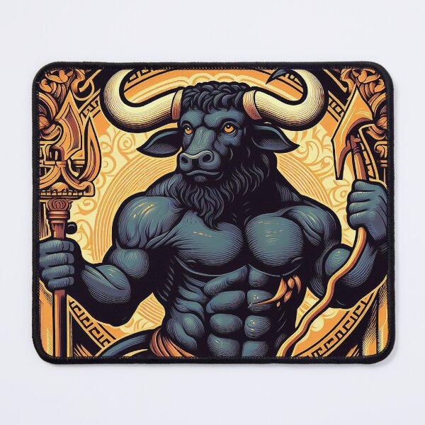 Item preview, "Unearth the Myth: Minotaur's Strength on Display." designed and sold by LuharBrothers.