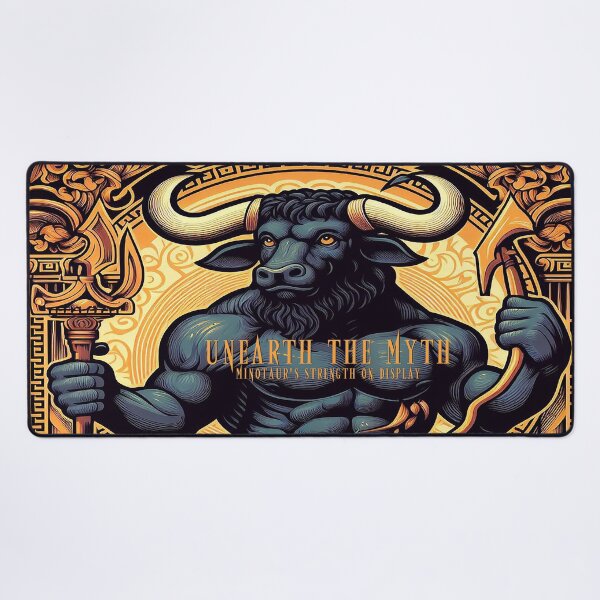 Item preview, "Unearth the Myth: Minotaur's Strength on Display." designed and sold by LuharBrothers.