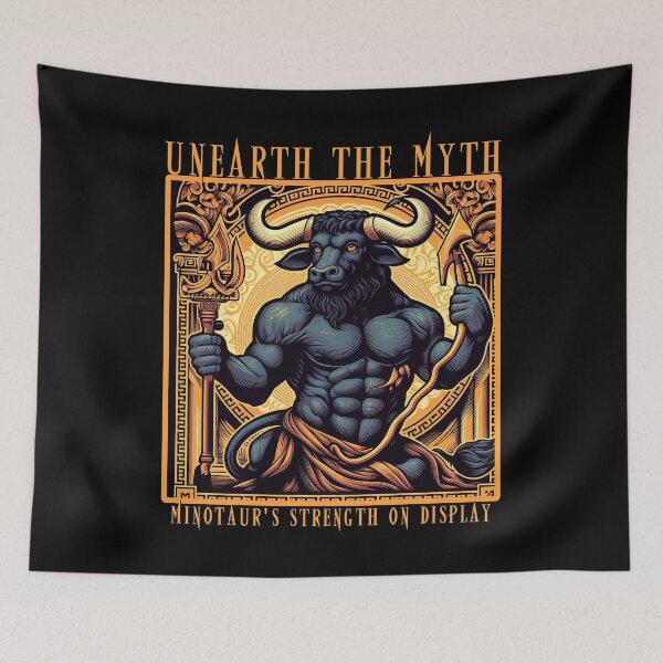Item preview, "Unearth the Myth: Minotaur's Strength on Display." designed and sold by LuharBrothers.