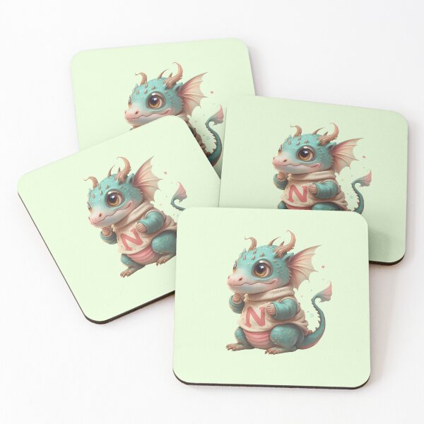 Aperçu de l'œuvre Lettre de dragon mignon N créée et vendue par Itsheartshop.