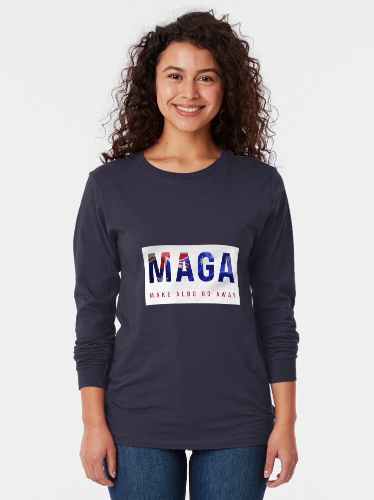 Imagen 2 de 5, Camiseta de manga larga con la obra MAGA: Haz que Albo se vaya, diseñada y vendida por davidbeattie.