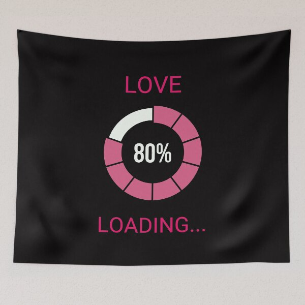 Item preview, Pink colour Love loading sign -Valentines day 42 designed and sold by mndesignworx.