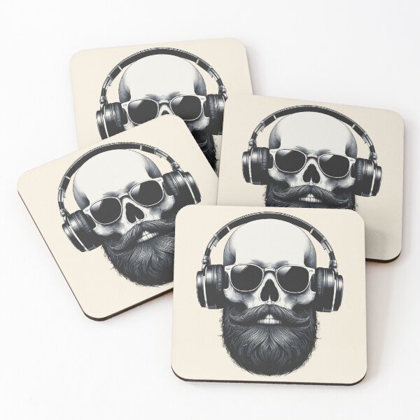 Item preview, Skull wearing Headphones #5 designed and sold by elektronen.
