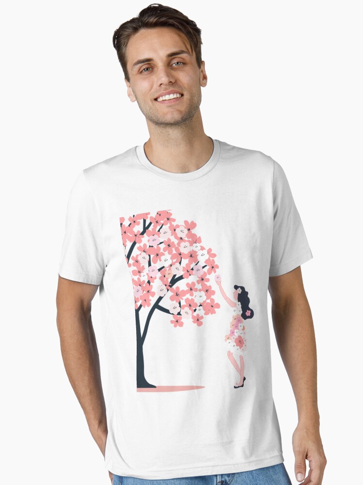 【 PROJECT】Cherry Blossom Logo T-Shirt Cherry Blossom Kimono All Over Print Ladies Tee - Logo