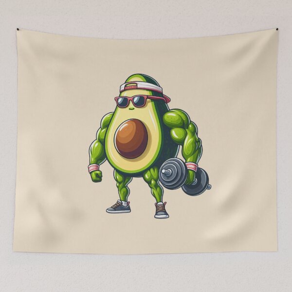 Item preview, Avocado Bodybuilder  designed and sold by Myra365Art.