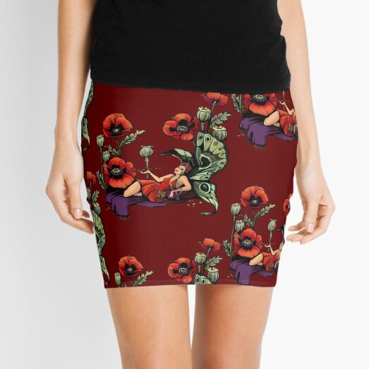 Poppy Floral Print Mini Skirt