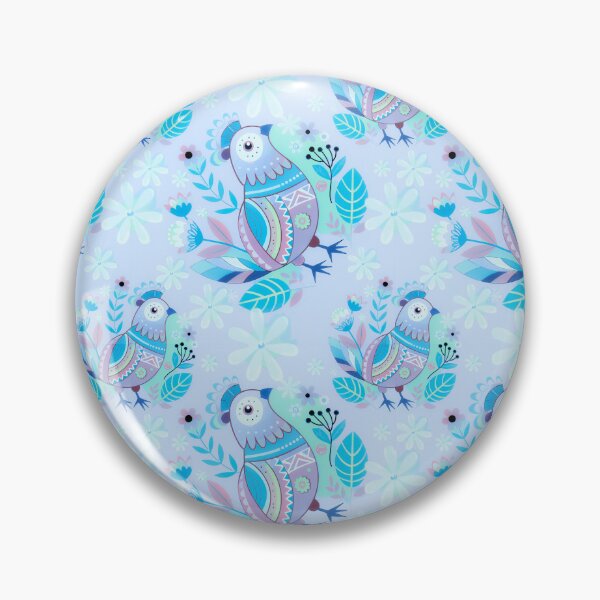 Item preview, Pattern of folk art painting of a cute bird designed and sold by fotoryum.