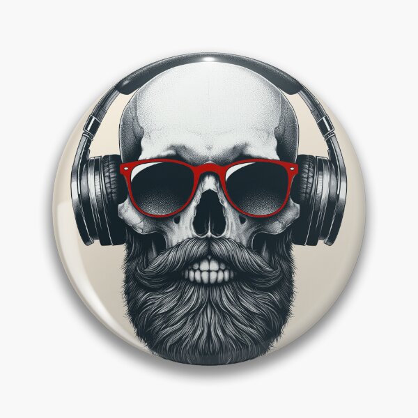Item preview, Skull wearing Headphones #6 designed and sold by elektronen.