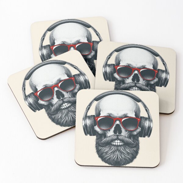 Item preview, Skull wearing Headphones #6 designed and sold by elektronen.