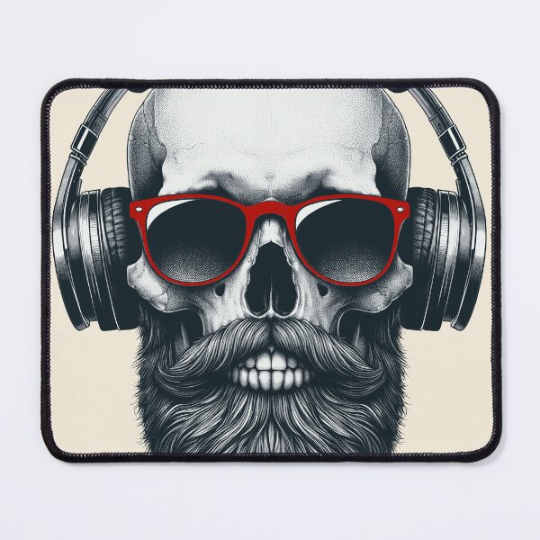 Item preview, Skull wearing Headphones #6 designed and sold by elektronen.