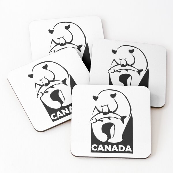 Item preview, Canadian bear with fish logo designed and sold by wectorworld.