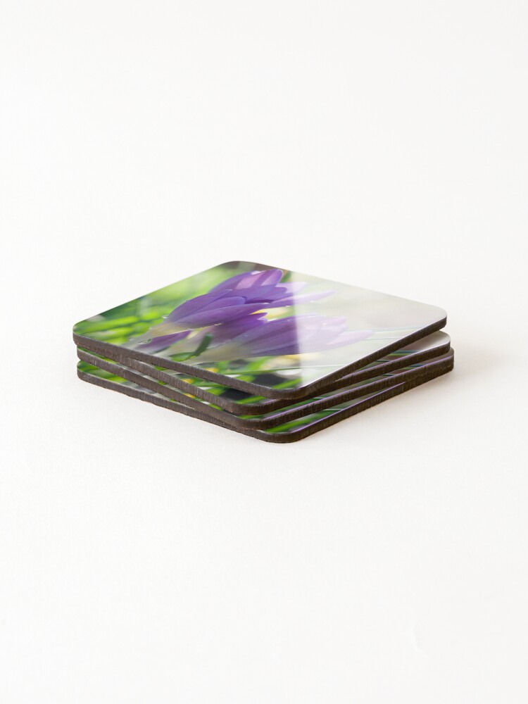 Thumbnail 4 of 5, Coasters (Set of 4), Spring Crocuses designed and sold by Alisonchambers2.