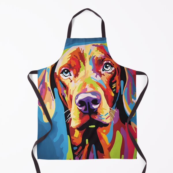 Item preview, Vizsla dog portraits drawing. animal colorful. Animal throw pillow.  designed and sold by formform.