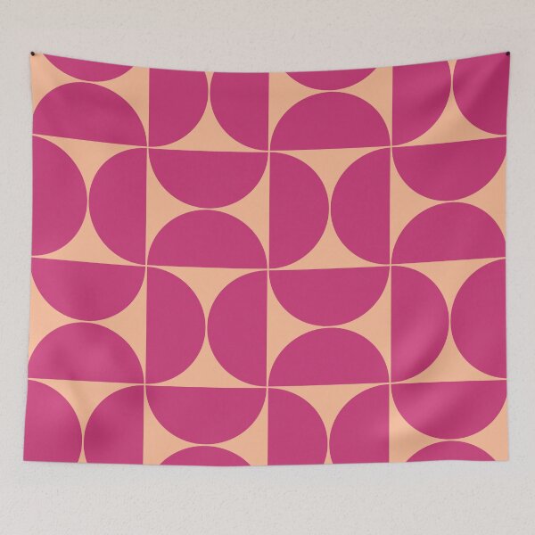 Item preview, Mid-Century Modern Pattern No.80 - Peach Fuzz and Pink Yarrow designed and sold by Zoltan Ratko.