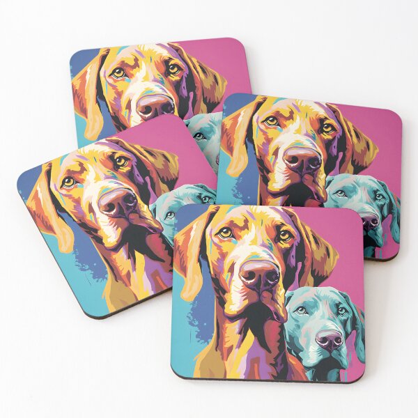 Item preview, Vizsla dog portraits drawing. animal colorful. Animal throw pillow.  designed and sold by formform.