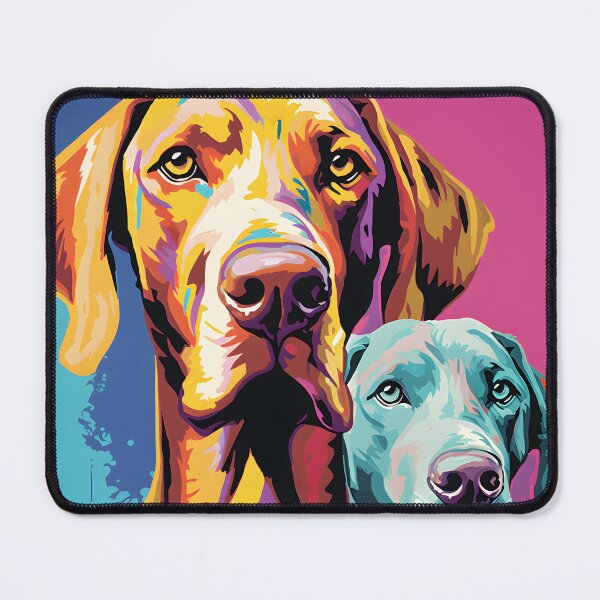 Item preview, Vizsla dog portraits drawing. animal colorful. Animal throw pillow. designed and sold by formform.