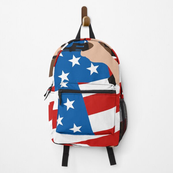 Item preview, man with a gun on the background of the USA flag designed and sold by wectorworld.