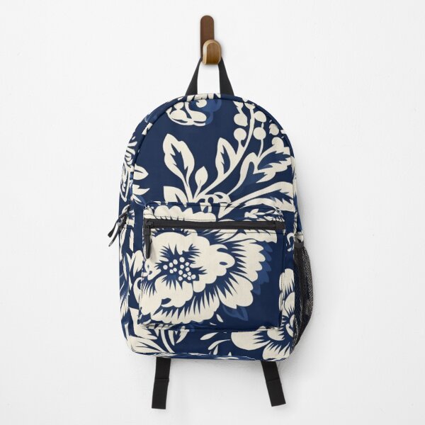 Item preview, Classic Navy Floral Elegance - Timeless Botanical Pattern designed and sold by Nicholas Panek.